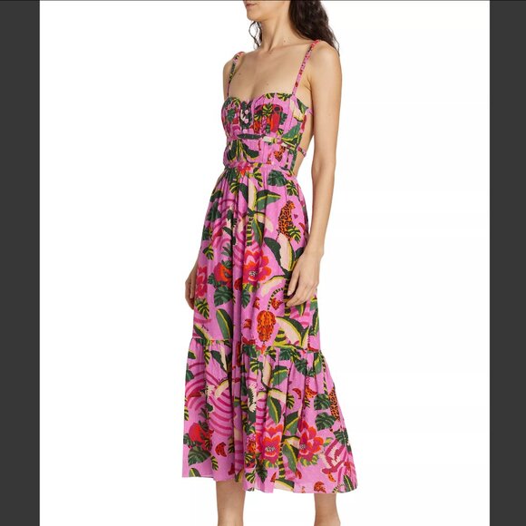 Farm Rio: Leopard Forest Midi Dress - Picture 2 of 9